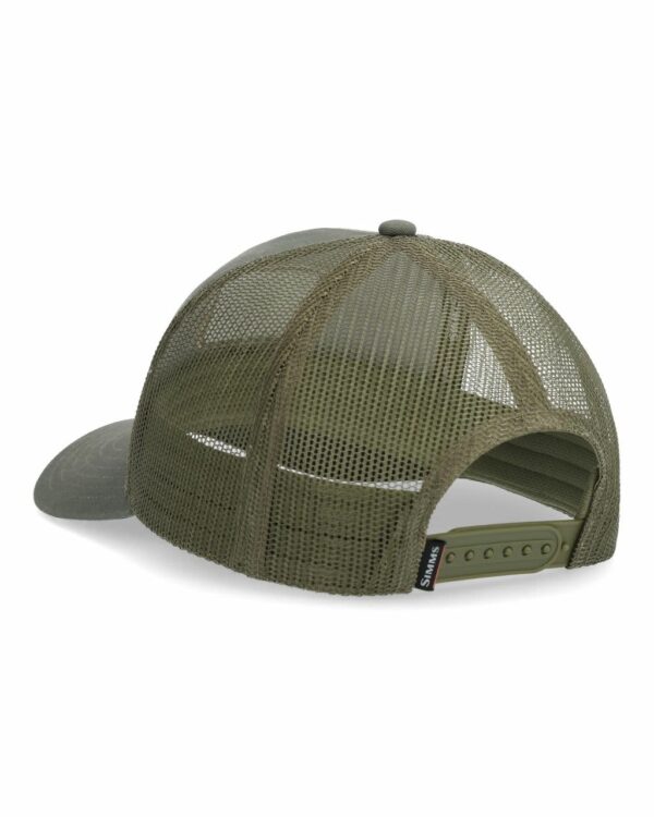 Simms Double Haul Icon Trucker Hat Smokey Olive - Image 2